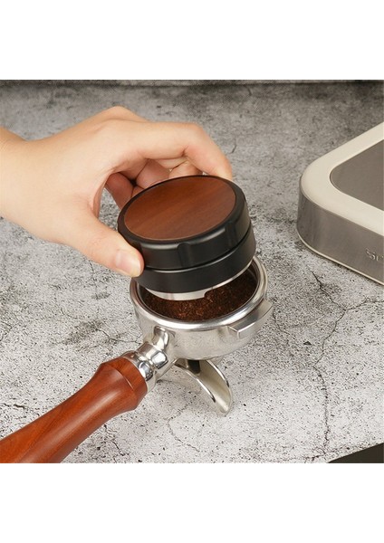 304 Stayseysteel Espresso Toz Distribütörü Ceviz Kapağı Kahve Leveer Ayarlanabilir Derinlik Espresso El Zamplar Siyah B (Yurt Dışından) modelleri