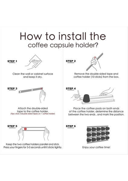 Kahve Pad Yapıştırıcı Tutucu Duvara Monte Kahve Kapsülü Tutucu Dıy Kendinden Yapışkanlı Kahve Pedi Kahve Torbası Kapsül Siyah (Yurt Dışından) fırsatları