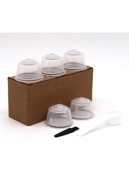 5pcs Dolce Gusto Kahve Kapsülü Filtre Kupası Yeniden Kullanılabilir Filtre Filtre Sepet Kapakları Yeniden Kullanılabilir Kaşık Fırça B (Yurt Dışından) fiyatları