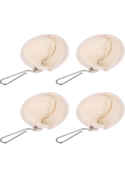 4pcs Flanel Bez Kahve Filtresi Süzgeçleri Ev Kullanımı Için Tutuklu El Yapımı Kahve Aksesuarları ile Yeniden Kullanılabilir Kahve Damatı (Yurt Dışından)