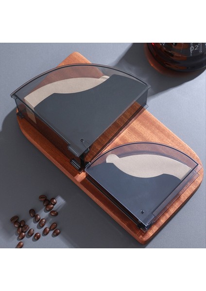 Elle Demlenmiş Kahve Filtresi Kağıt Depolama Kutusu Fan Şeklindeki Filtre Kağıt Kutusu V01 Filtre Kağıt Toz Geçirmez Depolama Rafı B (Yurt Dışından) fırsatları