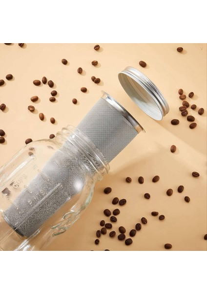 Premium Paslanmaz Çelik Mason Kavanoz Buz Kahve Makinesi Buz Çay Enfüzörü Kalın Örgü Kahve Filtre Süzgeci (Yurt Dışından) indirimleri