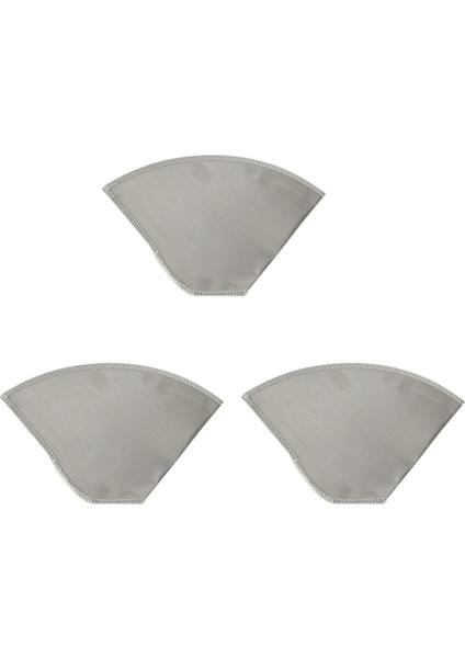 3x Yeniden Kullanılabilir Kahve Filtresi Paslanmaz Çelik Ince Örgü Kahve Filtresi Damla Konisi Kağıtsız Evrensel Kahve Filtresi (Yurt Dışından)