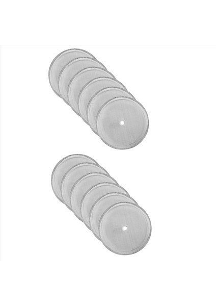 12X Fransız Pres Yedek Filtreleri Örgü Ekran Kahve Pres Filtreleri Metal Merkez Halkası (Yurt Dışından)