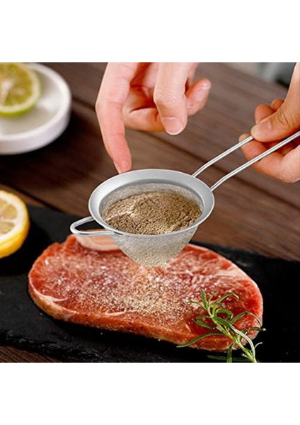 2pcs Paslanmaz Çelik Çay Süzgeç Kokteyller Için Küçük Konik Koni Mesh Süzgeç Kahve Suyu Çayı Gümüş (Yurt Dışından) modelleri