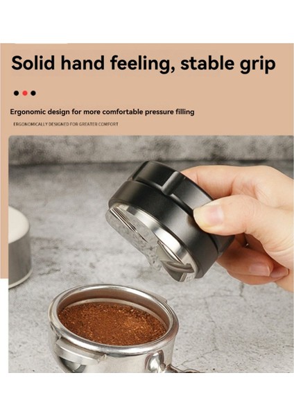 304 Staınssteel Espresso Toz Distribütörü Ceviz Kapağı Kahve Tesviyesi Ayarlanabilir Derinlik Espresso El Zırplar Siyah C (Yurt Dışından) indirimleri