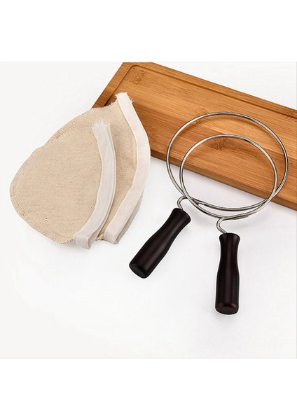 Yeniden Kullanılabilir Kahve Filtre Çantası Paslanmaz Çelik Saplı Bez Süzgeci Bırakma Potu Örgü El Yapımı Kahve Aletleri Çay Filtresi A (Yurt Dışından) fırsatları