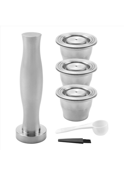 Kahve Kapsülü Nespresso Doldurulabilir Kapsül Yeniden Kullanılabilir Nespresso Pod Espresso Kahve Pod Paslanmaz Çelik Uyumlu (Yurt Dışından)
