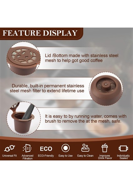 Nespresso Kahve Makineleri Için Kahve Kapsülü Filtresi Nespresso Kapsüllerinin Yerine Geçmesi Doldurulabilir Kahve Filtre Kapsülü (Yurt Dışından) fiyatları