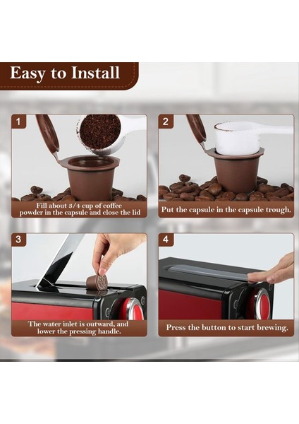 Nespresso Kahve Makineleri Için Kahve Kapsülü Filtresi Nespresso Kapsüllerinin Yerine Geçmesi Doldurulabilir Kahve Filtre Kapsülü (Yurt Dışından) modelleri