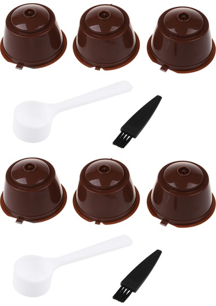 10PCS Yeniden Kullanılabilir Kahve Kapsülleri Kaşık Fırça Dolce Gusto Bira Kahve Rengi Için Set (Yurt Dışından)
