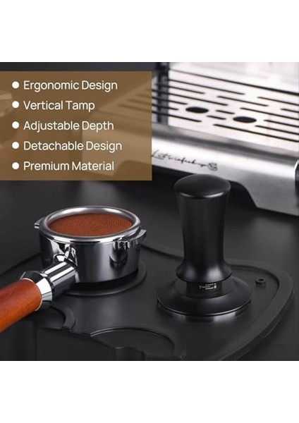 Espresso Kurcalama Espresso Makinesi Için Kahve Kurcalama Derinlik Ayarlanabilir Espresso Tamp Yüklü Kurcalama El Tampers 53MM (Yurt Dışından) fırsatları