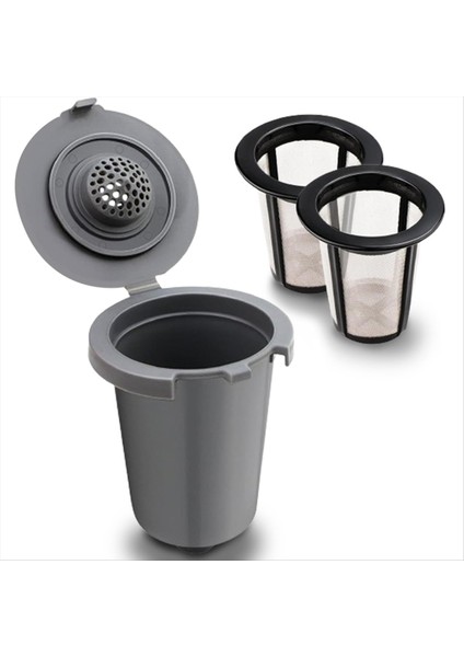 Yedek Parçalar Gri Yeniden Kullanılabilir Filtre Kupası Cuisinart Tek Servis Kahve Makineleri Için Uyumludur (Yurt Dışından)