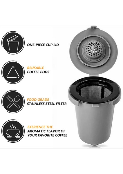 Yedek Parçalar Gri Yeniden Kullanılabilir Filtre Kupası Cuisinart Tek Servis Kahve Makineleri Için Uyumludur (Yurt Dışından) fiyatları