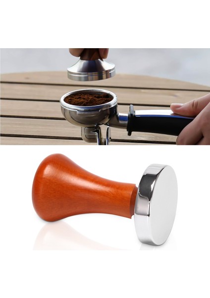 Kahve Tercüman Ahşap Tutar Barista Espresso Makinesi Öğütücü 51MM Kahve ve Espresso Toz Çekiç Kahve Renk (Yurt Dışından) modelleri