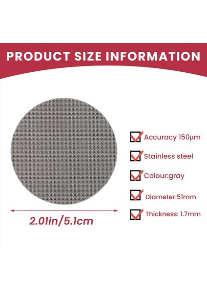 Kahve Filtre Mesh Yeniden Kullanılabilir Kahve Puck Ekranı Yüksek Mukavemet 1 7mm Aeropress Kahve Makinesi Filtreleri Için Dayanıklı 51MM (Yurt Dışından) fırsatları
