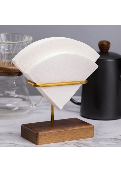 Kahve Filtreleme Kağıdı Tutucu Filtre Raf Bakır Pirinç Filtre Kağıt Depolama Tutucu Ahşap Base Aksesuarları Rafb (Yurt Dışından) indirimleri