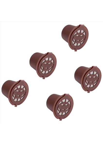 5/pcs Paslanmaz Çelik Filtre Nespresso Makineleri Için Yeniden Kullanılabilir Kahve Kapsülleri (B) (Yurt Dışından)