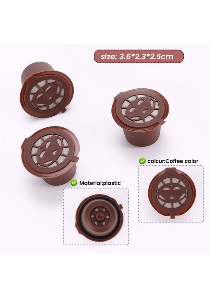 5/pcs Paslanmaz Çelik Filtre Nespresso Makineleri Için Yeniden Kullanılabilir Kahve Kapsülleri (B) (Yurt Dışından) fırsatları