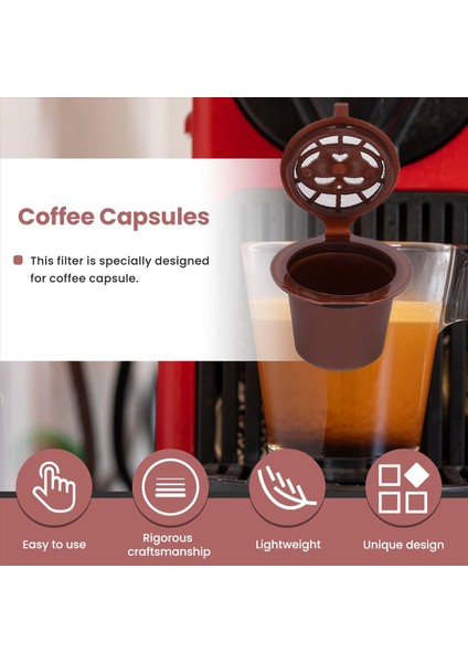 5/pcs Paslanmaz Çelik Filtre Nespresso Makineleri Için Yeniden Kullanılabilir Kahve Kapsülleri (B) (Yurt Dışından) indirimleri