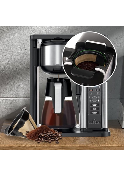 Yeniden Kullanılabilir Kahve Kalıcı Filtreler Koni Yedek Kahve Filtresi Ninja Kahve Makinesi ve Brewer Için Uyumlu CM300 (Yurt Dışından) indirimleri