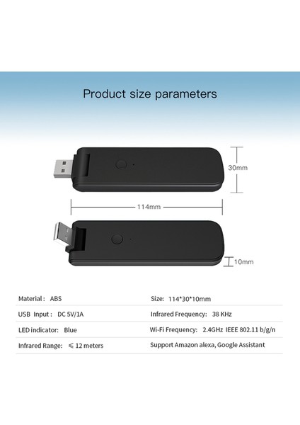 Tuya Smart Rf Ir Uzaktan Kumanda Wifi USB Power Smart Home Için Klima Tv Lg Tv Desteği Alexa Google Home (Yurt Dışından) fiyatları