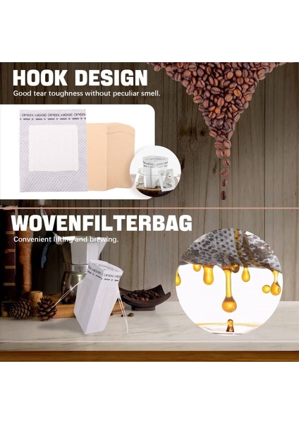 200 Set Kombinasyon Kahve Filtre Çantaları ve Kraft Kağıt Kahve Çantası Taşınabilir Ofis Seyahat Damla Kahve Filtreleri Araçları Set (Yurt Dışından) indirimleri