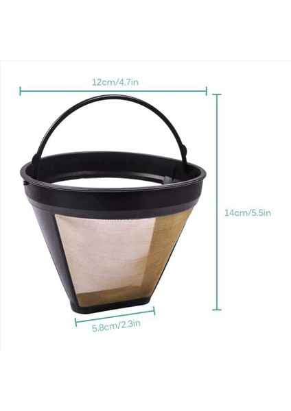 4 Adet Yeniden Kullanılabilir Koni Tarzı Yedek Kahve Filtresi Makineler ve Bira Fabrikaları Için Kalıcı Kahve Filtrenizin Yerini Alır (Yurt Dışından) indirimleri