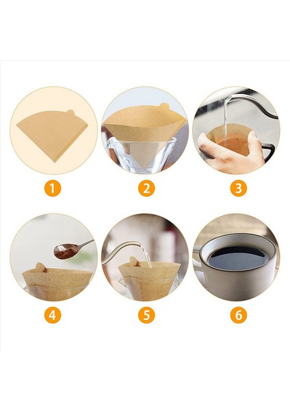400PCS Kahve Filtreleri Kağıtları 2 Koni Kağıt 1-4 Su Bardağı V60 Için Doğal Kağıt Kahve Filtresi Kahve Damma Konileri (Yurt Dışından) indirimleri