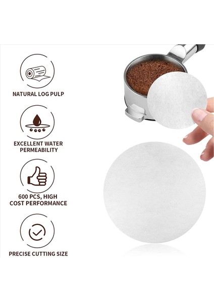 Espresso Kahve Makinesi Için Kahve Kağıdı Filtresi 1200 Pc Ahit Edilmemiş Espresso Filtresi Puck Ekran Portafilter Kağıdı 58MM (Yurt Dışından) fırsatları