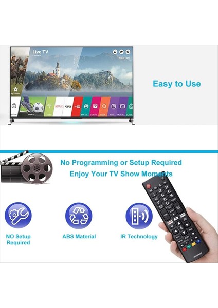 Uzaktan Kumanda AKB75095307 Tüm Lg Tv Evrensel OLED LCD LED Hdtv 3D 4K Akıllı Tv Kısayol Düğmeleri 2 Paket (Yurt Dışından) fiyatları