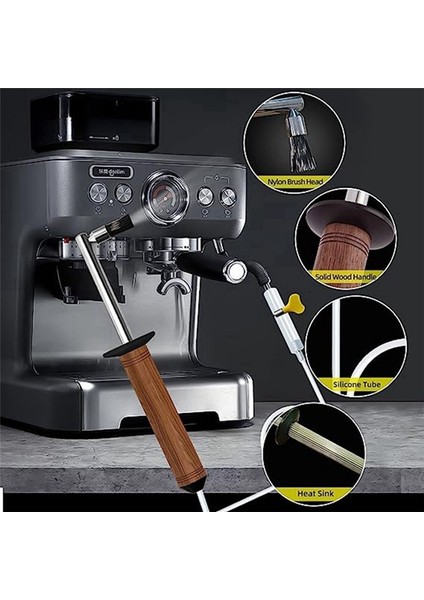 Kahve Makinesi Temizleme Fırçası Kahve Fırçası Anti-Scald Tutamağı Cafe Barista Için Kahve Temizleme Aksesuarları (Yurt Dışından) fırsatları