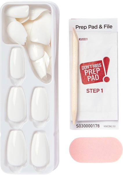 Color Kendinden Yapışkanlı Takma Tırnak Uzun Beyaz modelleri