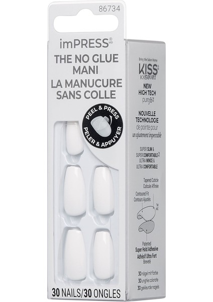 Color Kendinden Yapışkanlı Takma Tırnak Uzun Beyaz fırsatları