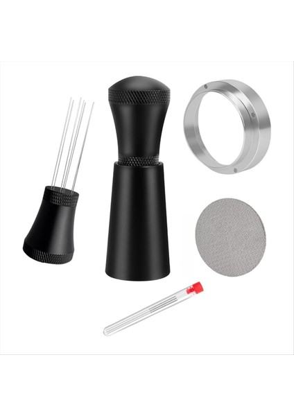 51MM Espresso Aksesuarları Wdt Aracı Espresso Kahve Karıştırıcı Dozlama Hunisi ve Puck Ekran Seti Espresso Dağıtım Aracı (Yurt Dışından)