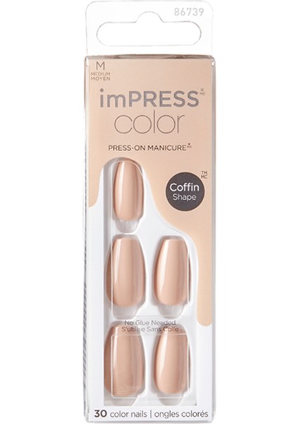 Color Kendinden Yapışkanlı Takma Tırnak Uzun Nude Latte fiyatları