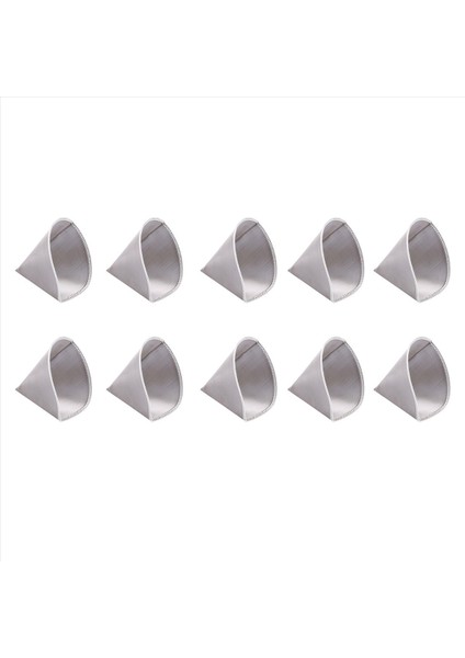 10X Yeniden Kullanılabilir Kahve Filtresi Üzerine Dökülme Örgü Kağıtsız Kahve Filtresi Paslanmaz Çelik Koni Filtresi 3 Ila 4 Su Bardağı (Yurt Dışından)