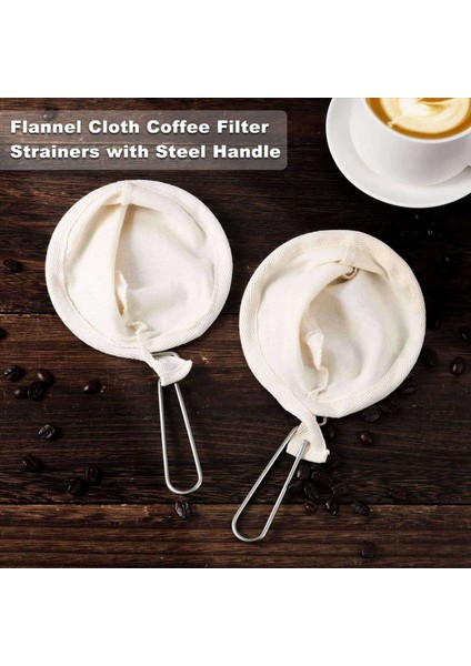 8pcs Flannel Bez Kahve Filtre Süzgeçleri Ev Kullanımı Için Tutuklu El Yapımı Kahve Aksesuarları ile Yeniden Kullanılabilir Kahve Damatı (Yurt Dışından) fiyatları