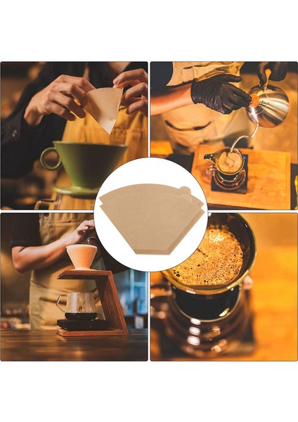 400 Pcs Kahve Filtresi Doğal Ağartılmamış Kahve Filtreleri Koni Kağıt Tek Kullanımlık Kahve Filtreleri Dökmek ve Damlamak Için (Yurt Dışından) fırsatları