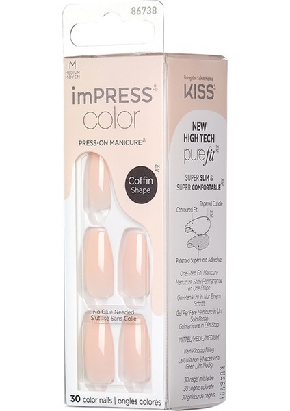 Color Kendinden Yapışkanlı Takma Tırnak Uzun Ten fiyatları