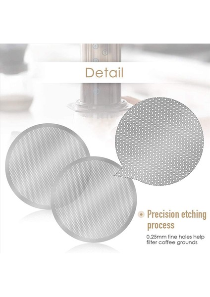 6 Paket Metal Yeniden Kullanılabilir Kahve Filtresi Ağ Aeropress Kahve Makinesi Espresso Üreticisi Gümüş (Yurt Dışından) fiyatları