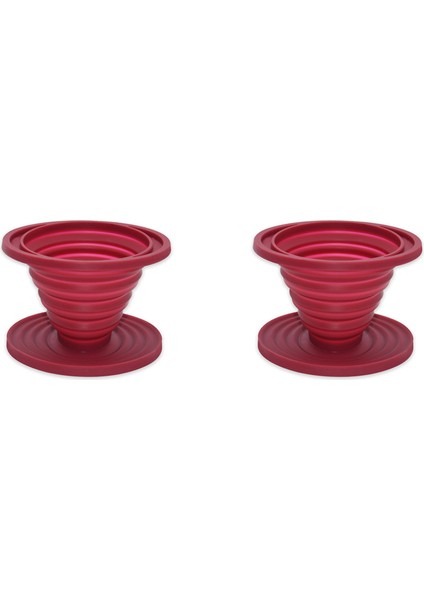 2x Katlanabilir Kamp Kamp Için Kahve Damlası Üzerine Dökün Ev Mutfak Için Yeniden Kullanılabilir Silikon Kahve Filtre Tutucu (Yurt Dışından)