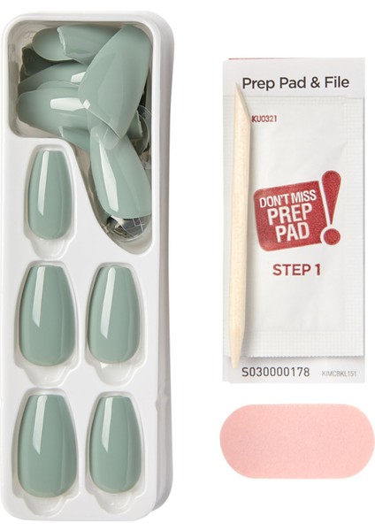 Color Kendinden Yapışkanlı Takma Tırnak Uzun Yeşil modelleri