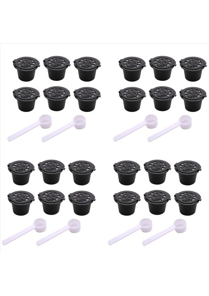 Nespresso Kahve Makinesi Için 24 Pc Dolumlanabilir Yeniden Kullanılabilir Espresso Kapsül Yeniden Kullanılabilir Kapsül Doldurma Boş Kapsül (Yurt Dışından)