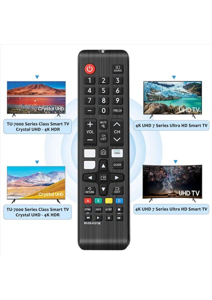 5x BN59-01315B Samsung Akıllı Tv UE43RU7105 UE50RU7179 Için Uzaktan Kumanda Değiştirme Netflix Prime Video (Yurt Dışından) modelleri
