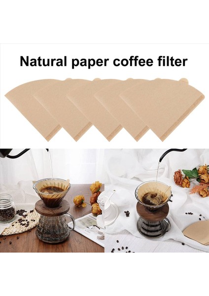 200PCS Kahve Filtreleri Kağıtları 2 Koni Kağıt 1-4 Fincan V60 Için Doğal Kağıt Kahve Filtresi Kahve Damalı Konileri (Yurt Dışından) indirimleri
