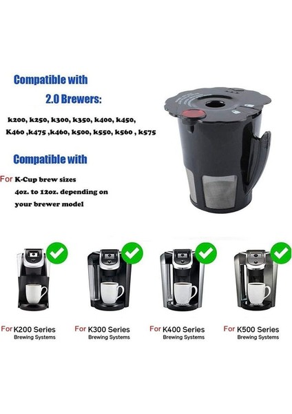 Keurıg K200 K200 K300 K400 K500 Için Keurıg K-Cup 2 0 Serisi Modeli Için 4 Pcs Kahve Filtresi (Yurt Dışından) fiyatları