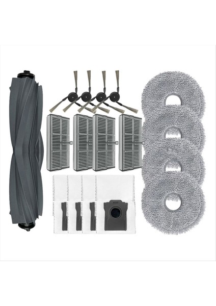 Dreame Mova E30 Ultra Yedek Ana Yan Fırça Hepa Filtresi Mop Pad Toz Torbası Yedek Parçalar Aksesuarları (Yurt Dışından)