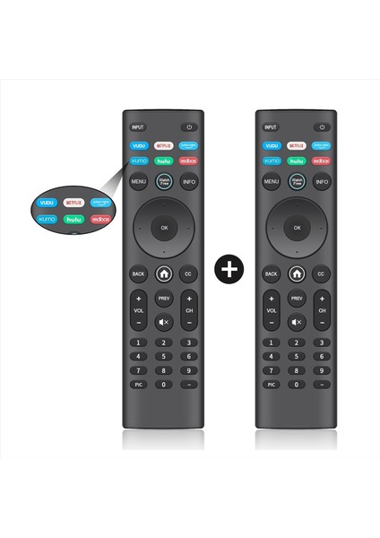 2pcs Vizio Için Universal Remote Tüm LED LCD Hd 4K UHD Hdr Smartcast 3D Akıllı Tvs Değiştirme Vizio Smart Tv Için Uzaktan (Yurt Dışından)