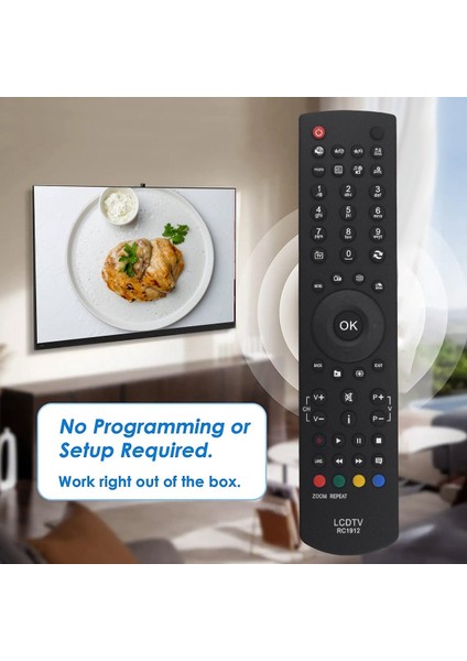 Celcus Techwood Vestel Telefunken Tv Için RC1912 Uzaktan Kumandasını Değiştirin 22167FHDDVD P48LED14 DLED32167HD (Yurt Dışından) fırsatları